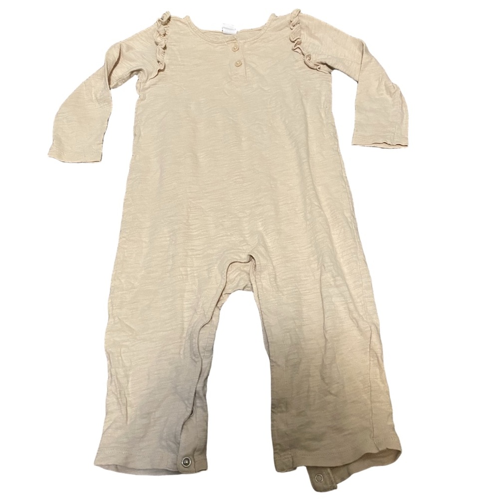 Old Navy 18-24 m Romper Baby Girl Outfit One Piece Tan Thin Spring 4/$20 🛑
